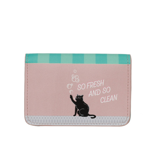 Bubble Cats Laundromat Accordion Card Wallet