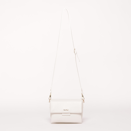 BORSA A TRACOLLA CON TAGLIO SQUADRATO PANNA