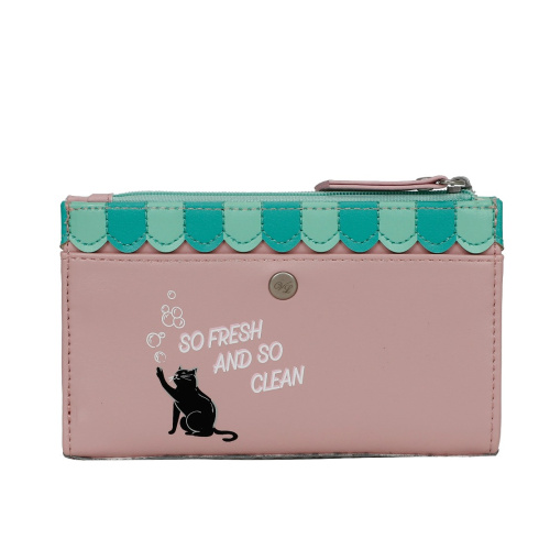Bubble Cats Laundromat Compact Folding Wallet