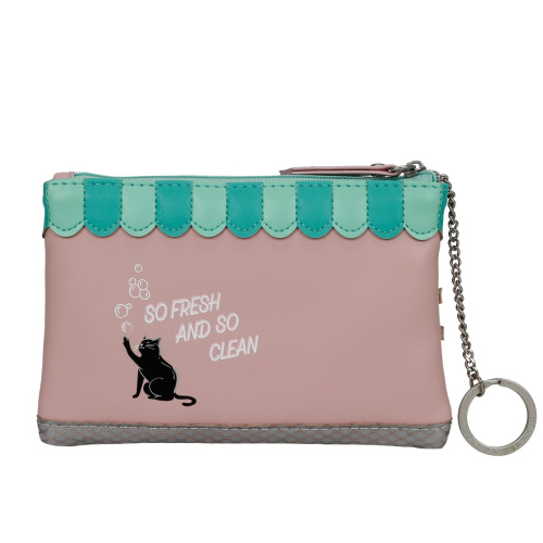Bubble Cats Laundromat Zipper Coin Purse