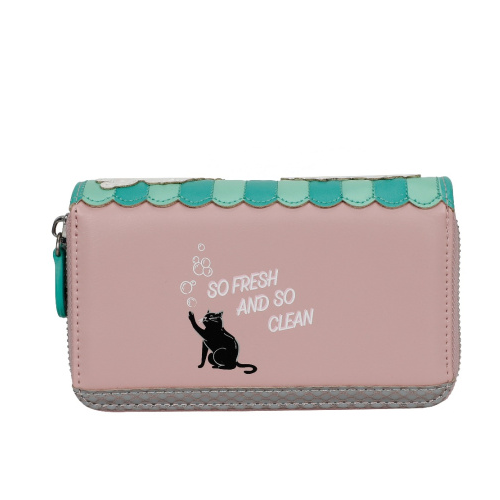 Bubble Cats Laundromat Medium Ziparound Wallet