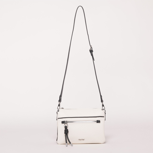 BORSA A TRACOLLA BICOLOR NERA