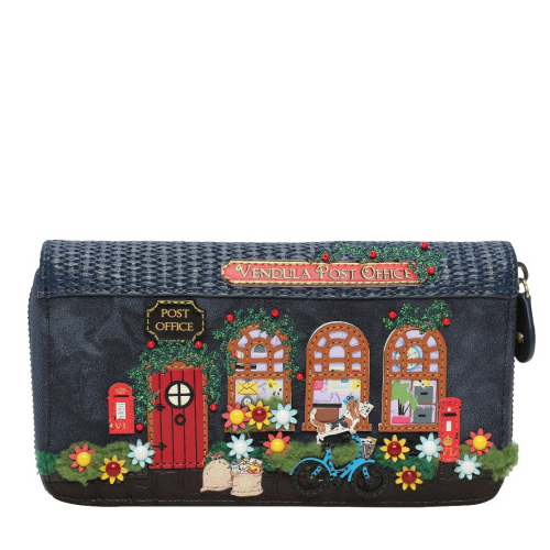 Grande Portafoglio Da Donna Con Zip The Old Post Office - Navy Edition