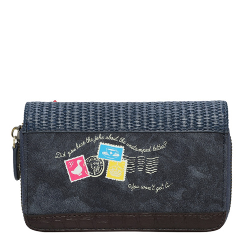 Portafoglio da Donna con Zip The Old Post Office - Navy Edition