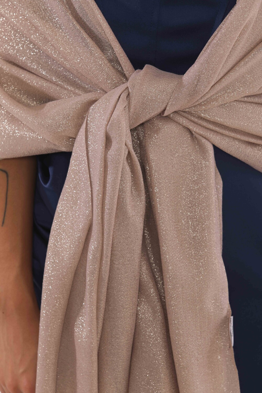 FOULARD CON LUREX (200X80 cm) ORO