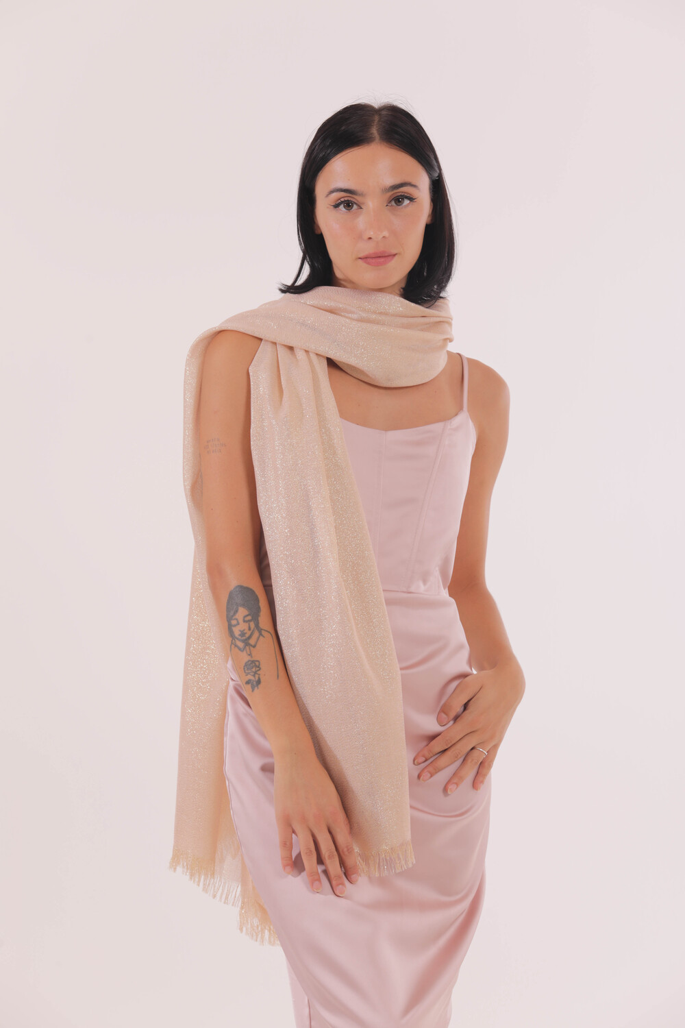 FOULARD CON LUREX (200X80 cm)