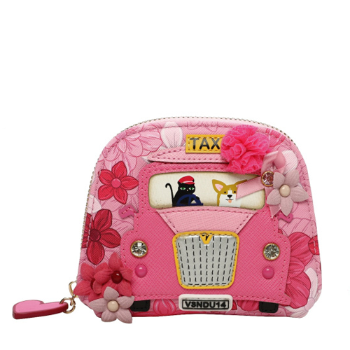 Portamonete Con Clip e Borsa Shopper pieghevole Vendula X Pink Ribbon Foundation - London Cats & Corgis Floral
