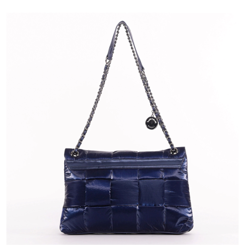 BORSA A TRACOLLA IN NYLON CON INTRECCIO