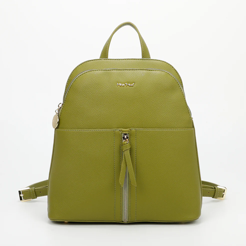 ZAINO CON DETTAGLIO ZIP - VERDE OLIVA