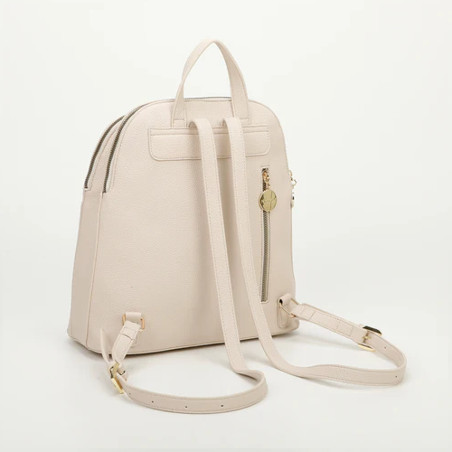 ZAINO CON DETTAGLIO ZIP - PANNA