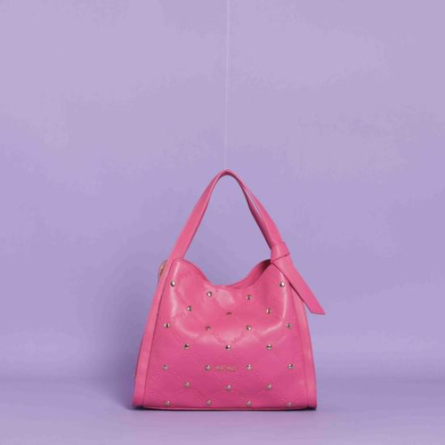 BORSA A SPALLA CON TRAMA "MIMI-MUA" Fuxia