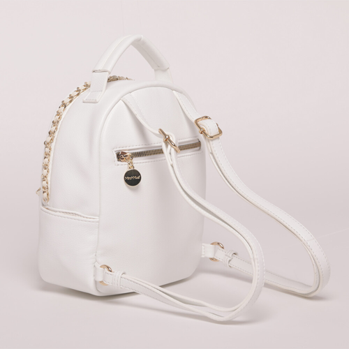 ZAINO CON DETTAGLI IN CATENA BIANCO