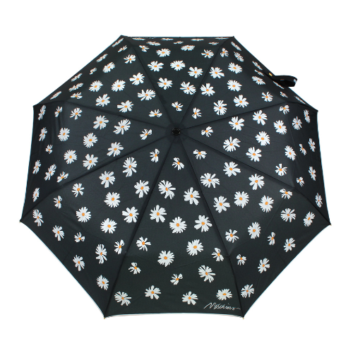 Ombrello Moschino mini aoc  Daisies  - nero