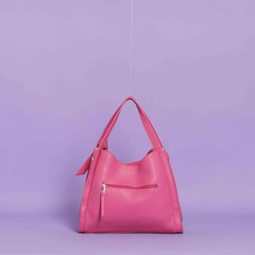 BORSA A SPALLA CON TRAMA "MIMI-MUA" Fuxia
