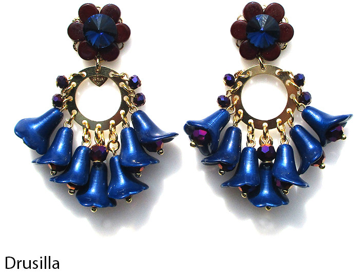 ORECCHINI DRUSILLA CON PENDENTE BLU ART.16069