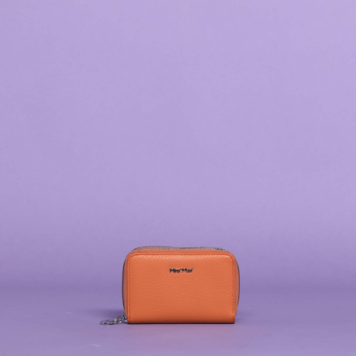PORTAFOGLIO MEDIO DOPPIA ZIP BASIC Mandarino