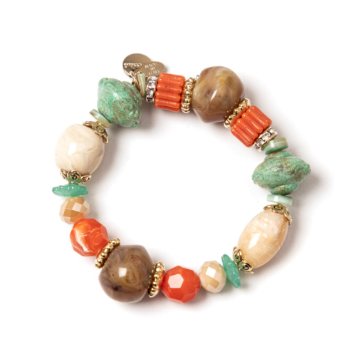 Bracciale Elastico Con Pietre Esotica