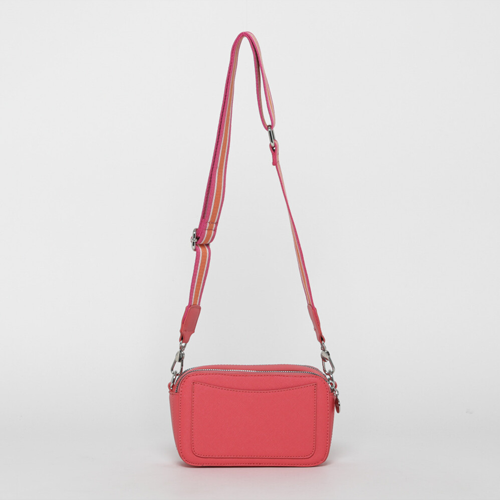 BORSA CON TRACOLLA IN TESSUTO CORALLO