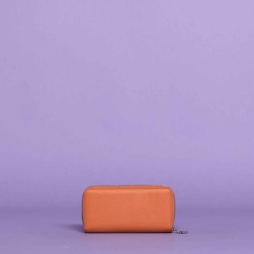 PORTAFOGLIO GRANDE DOPPIA ZIP BASIC Mandarino