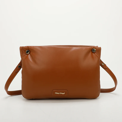 BORSA A TRACOLLA PUFF - CUOIO