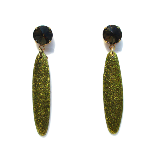 Orecchini Pendente Glitter Oro