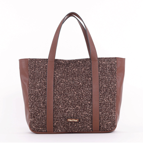 BORSA SHOPPER CON DETTAGLIO IN TESSUTO