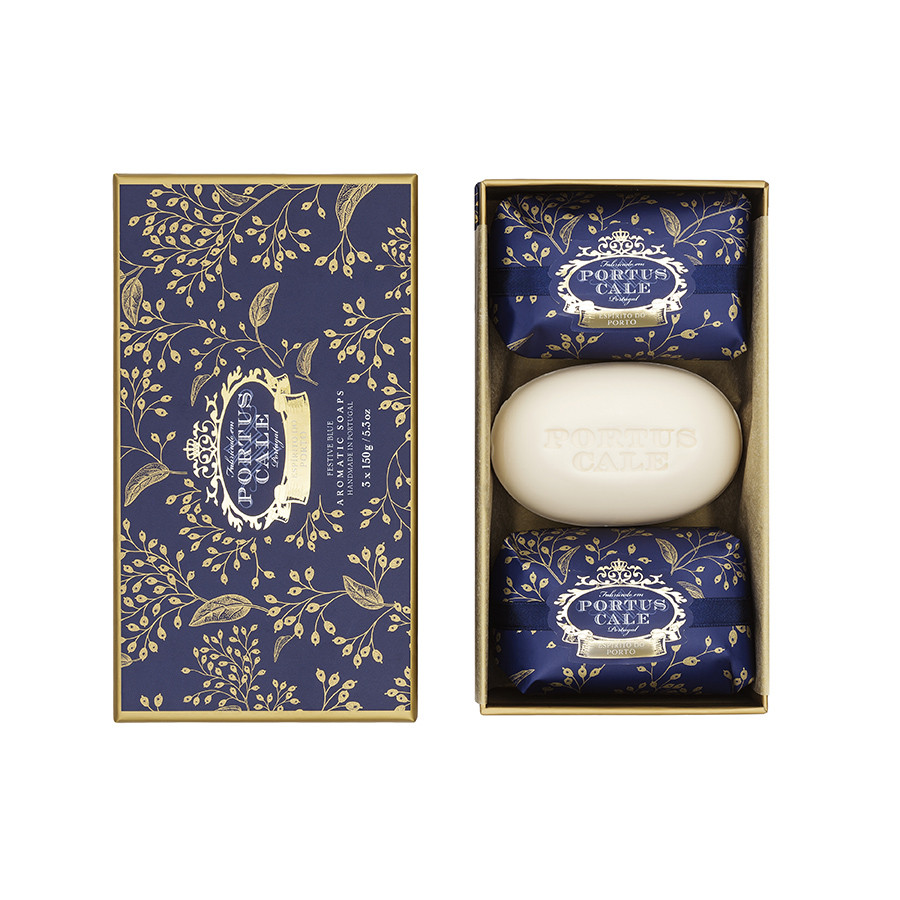 PORTUS CALE FESTIVE BLUE SET DI SAPONETTE 3X150G 