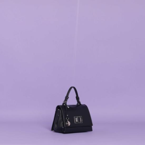 BORSA A MANO PICCOLA CON CHIUSURA GIREVOLE Nero