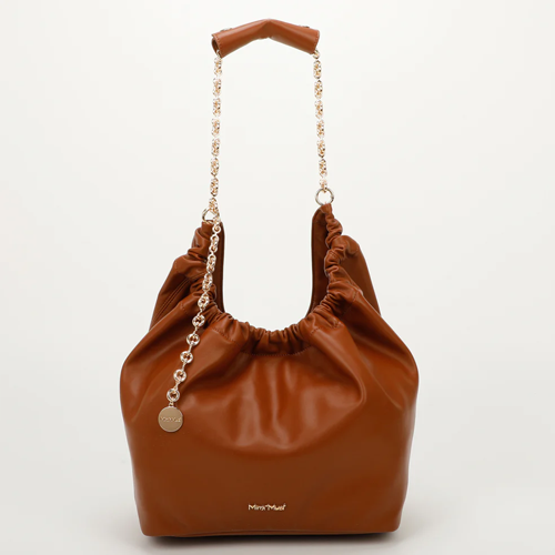 BORSA HOBO GRANDE CON CATENA REGOLABILE – CUOIO
