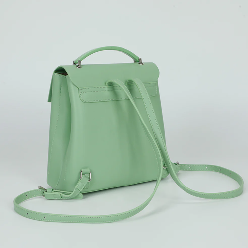 ZAINO CON PATTA E CHIUSURA A CUORE VERDE ACQUA