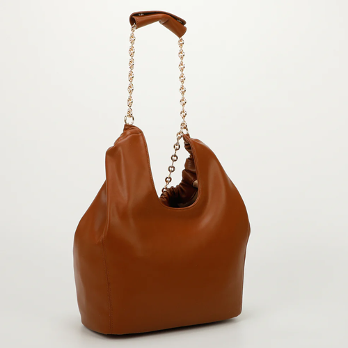 BORSA HOBO GRANDE CON CATENA REGOLABILE – CUOIO
