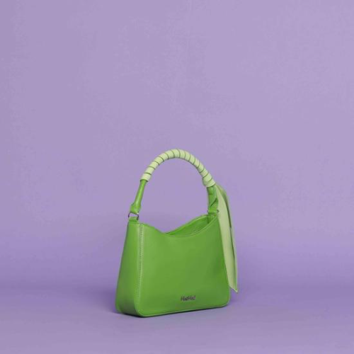 BORSA A BRACCIO CON DETTAGLIO FIOCCO Verde prato