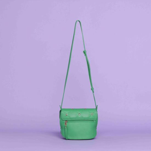 BORSA A TRACOLLA CON TRAMA "MIMI-MUA"  Verde-Bandiera