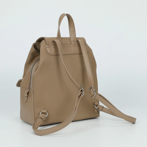ZAINO IN NYLON CON TASCHE - FANGO
