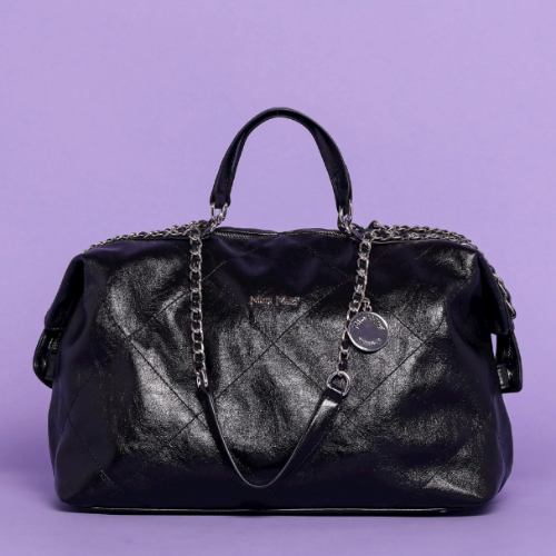 BORSA BOWLING TRAPUNTATA - Nero
