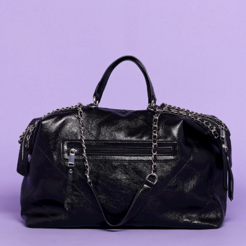 BORSA BOWLING TRAPUNTATA - Nero