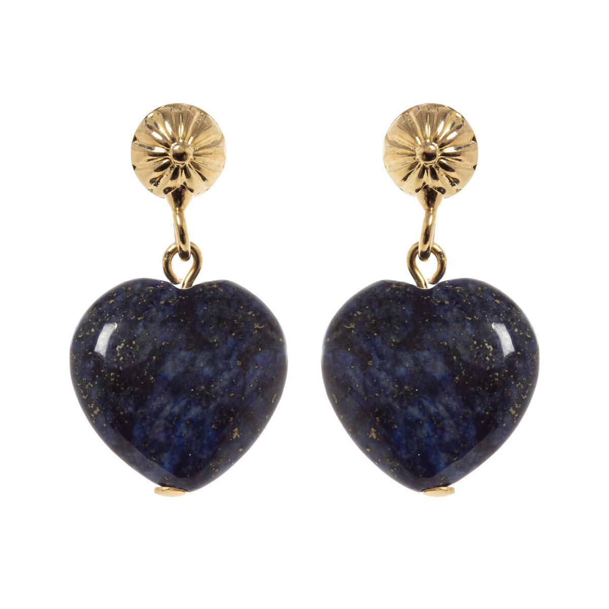 ORECCHINI CON CUORE BLU ART.330815H