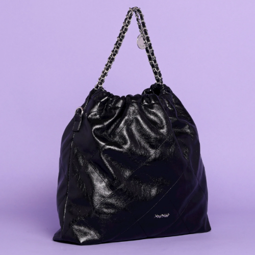 BORSA SACCHETTO A SPALLA TRAPUNTATA - Nero 