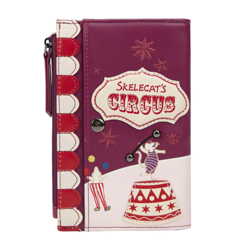 Skelecat's Travelling Ghost Circus Compact Folding Wallet