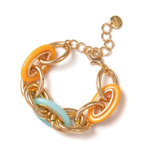 Bracciale A Catena Eclissi Giallo/Turchese