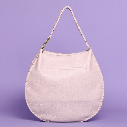 BORSA HOBO CON DETTAGLIO INTRECCIO - Panna
