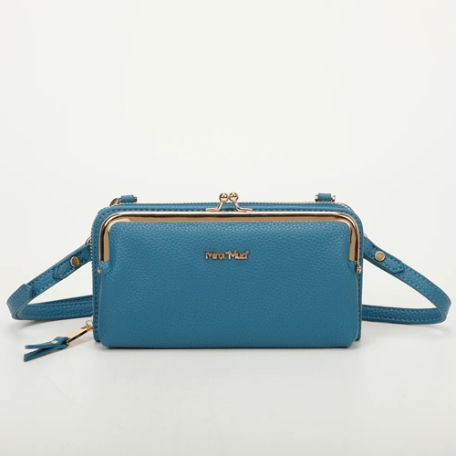 PORTAOGGETTI CON CHIUSURA A CLUTCH - BLU OTTANIO