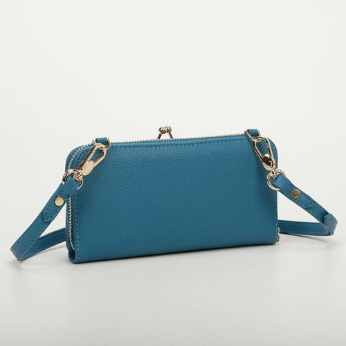 PORTAOGGETTI CON CHIUSURA A CLUTCH - BLU OTTANIO
