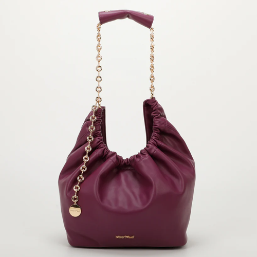BORSA HOBO PICCOLA CON CATENA REGOLABILE – VIOLA
