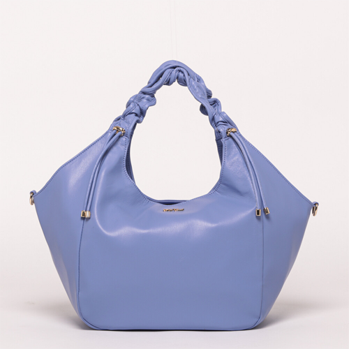 BORSA HOBO BRACCIO CON ARRICCIO SU MANICO DENIM