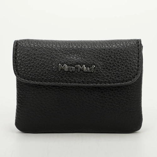 PORTACARTE PICCOLO CON PATTA - NERO