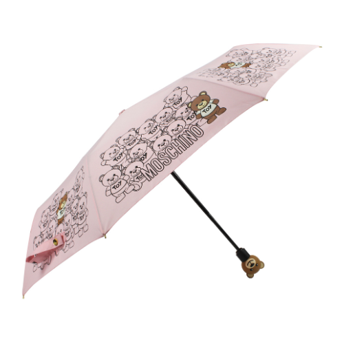 Ombrello Moschino mini aoc  Bear Crowd  - rosa