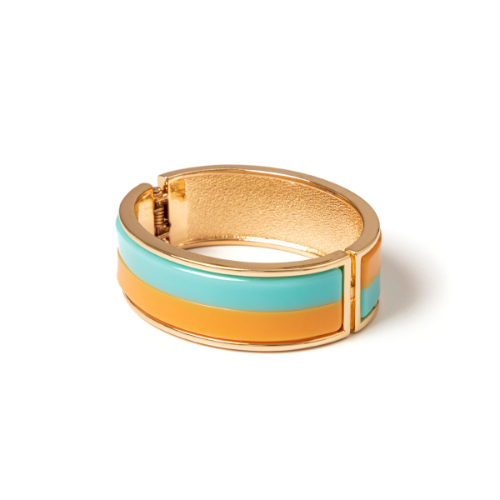 Bracciale A Fascia Larga Eclissi Giallo/Turchese