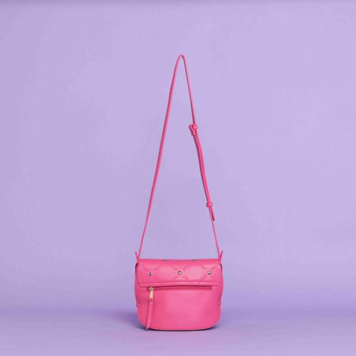 BORSA A TRACOLLA CON TRAMA "MIMI-MUA" Fuxia