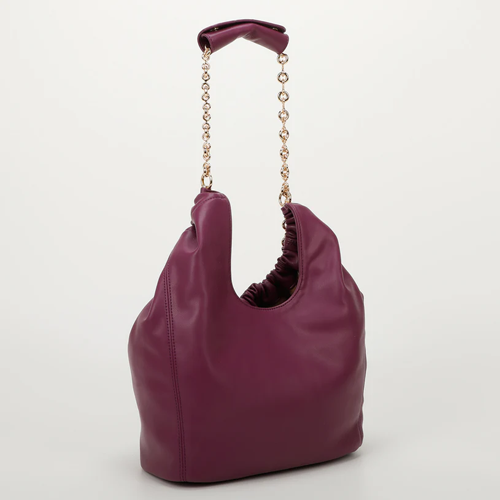 BORSA HOBO PICCOLA CON CATENA REGOLABILE – VIOLA